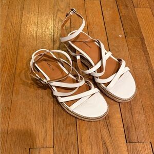 Lucky Brand White Strappy Sandals Size 7.5